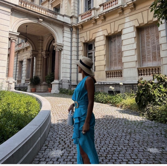 Zara Ruffled midi dress with buckle - Picture 7 of 12